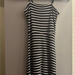 Black and White Striped Dress
